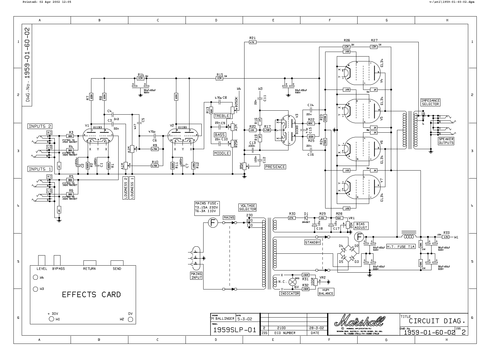 Marshall 1959 schematic