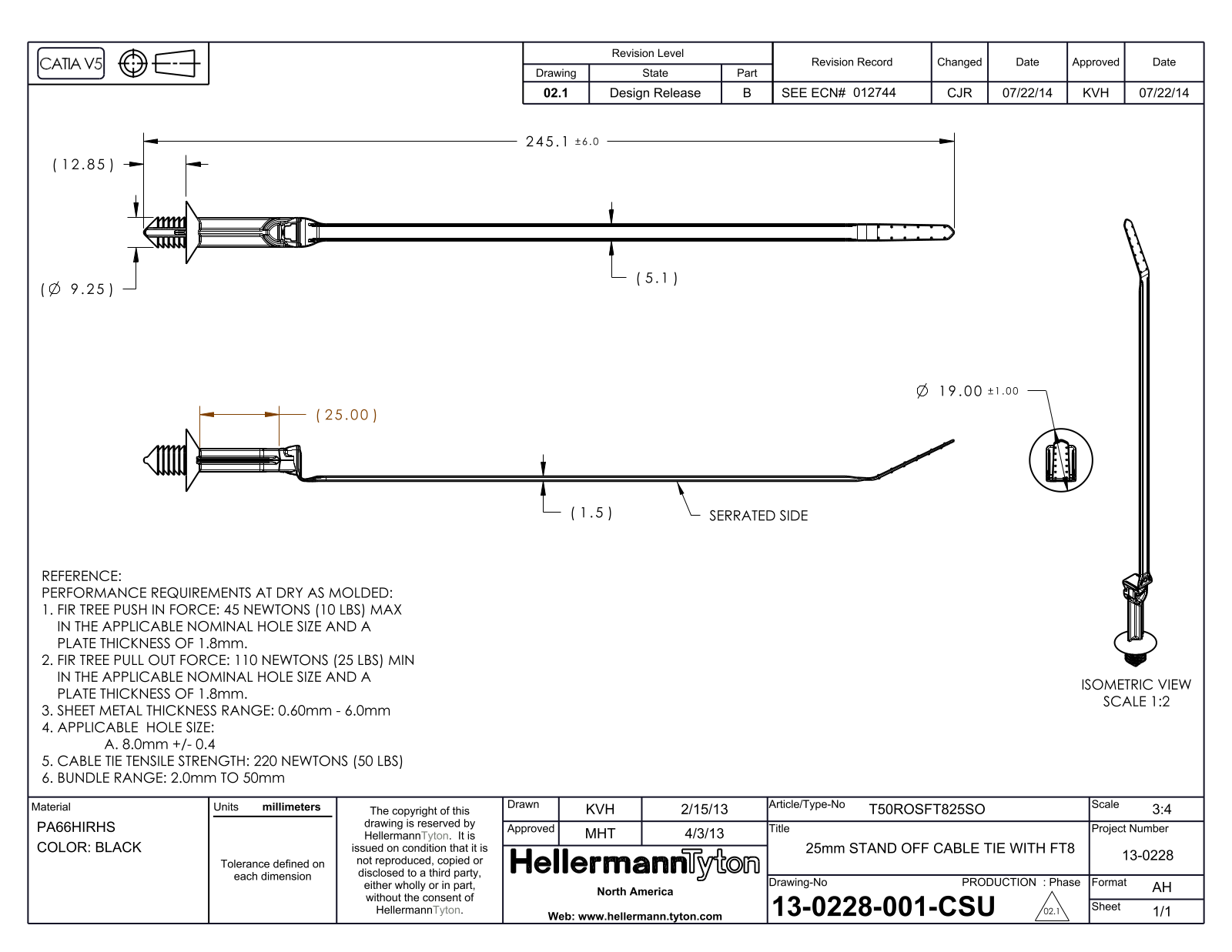 HellermannTyton T50ROSFT825SO Reference Drawing - ManualMachine.com