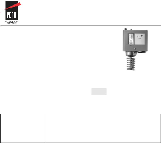 Johnson Controls A72AA-4C Data Sheet