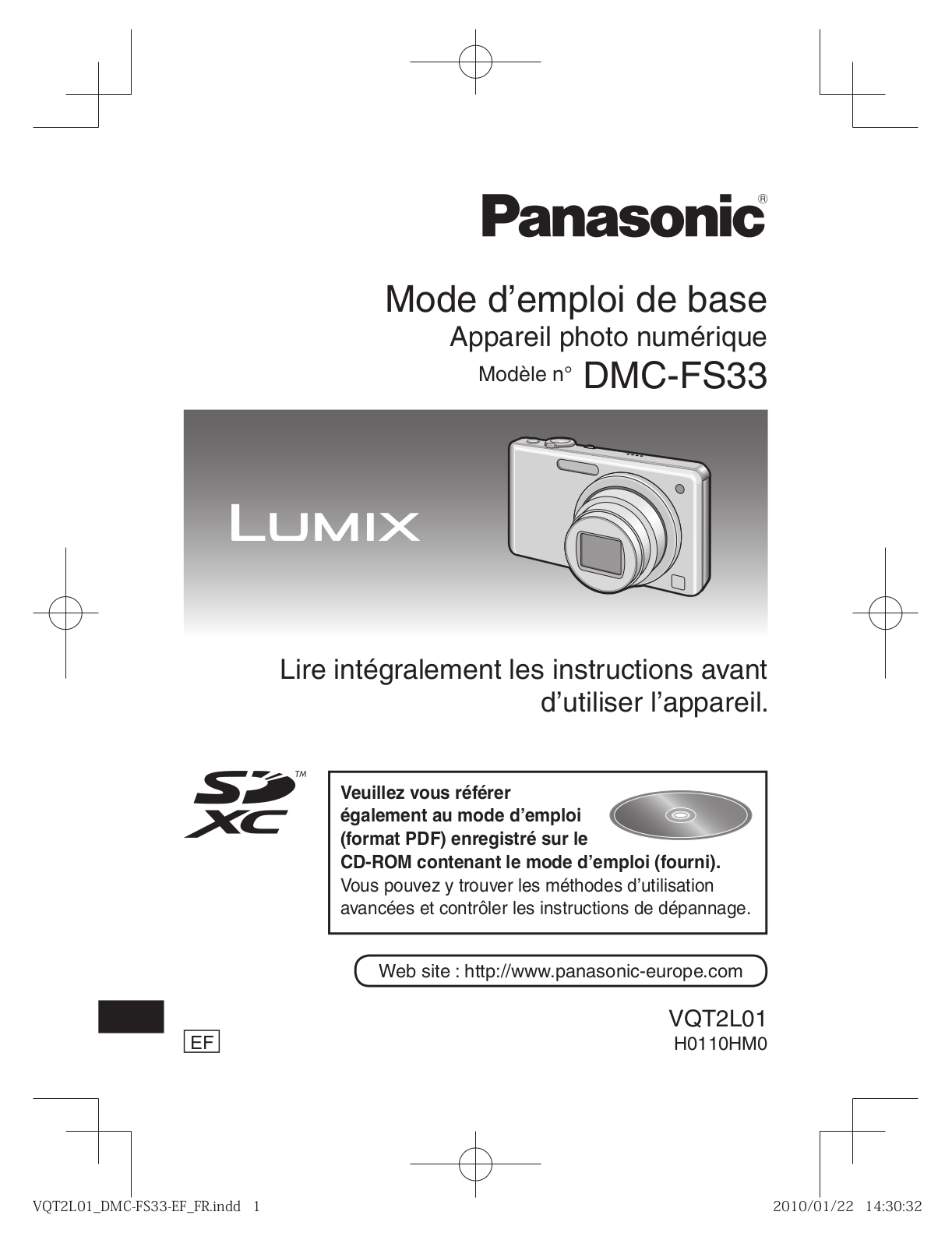 PANASONIC DMCFS33 User Manual