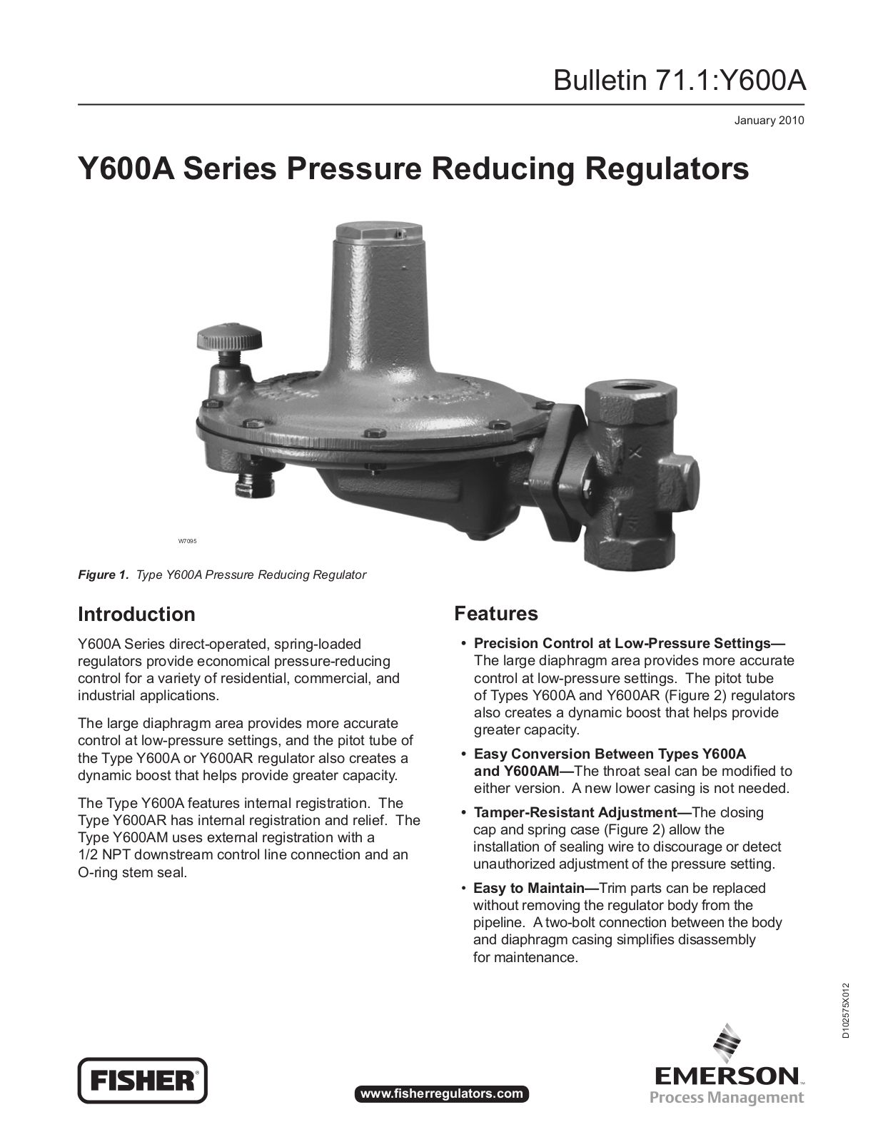 Emerson Y600A Data Sheet