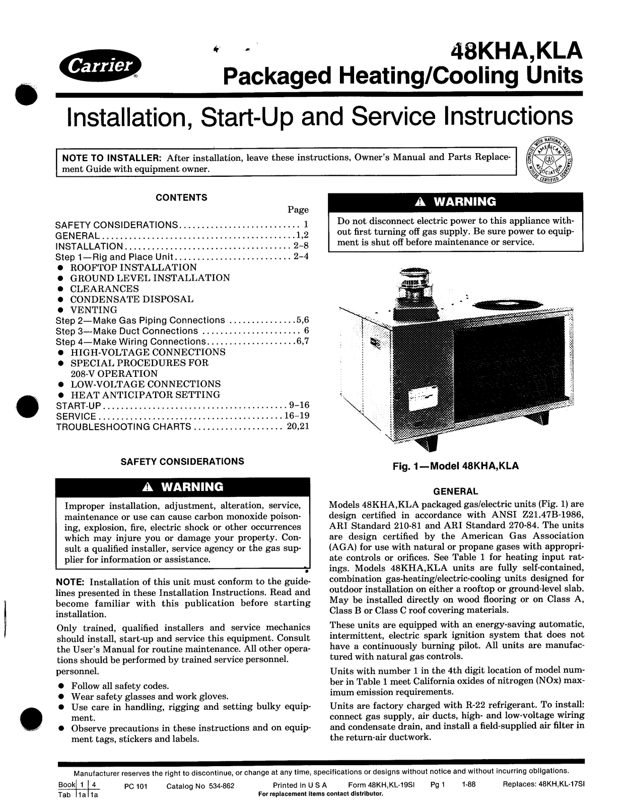 Carrier KLA User Manual