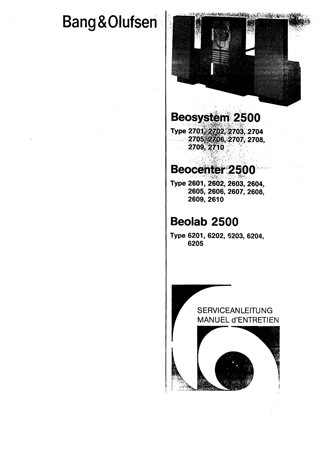 Bang Olufsen Beolab 2500 Service Manual