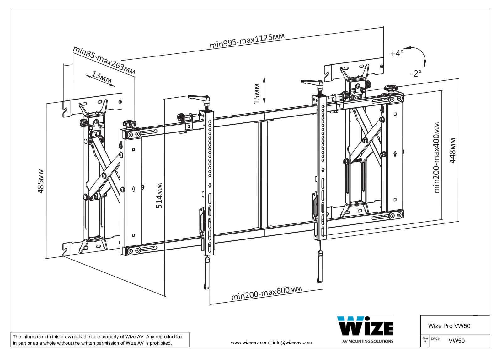 WIZE Pro VW50 Wize Pro VW50 Technical drawing.pdf - ManualMachine.com