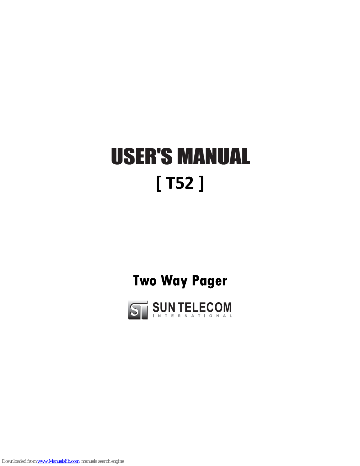 Sun Telecom T52 User Manual