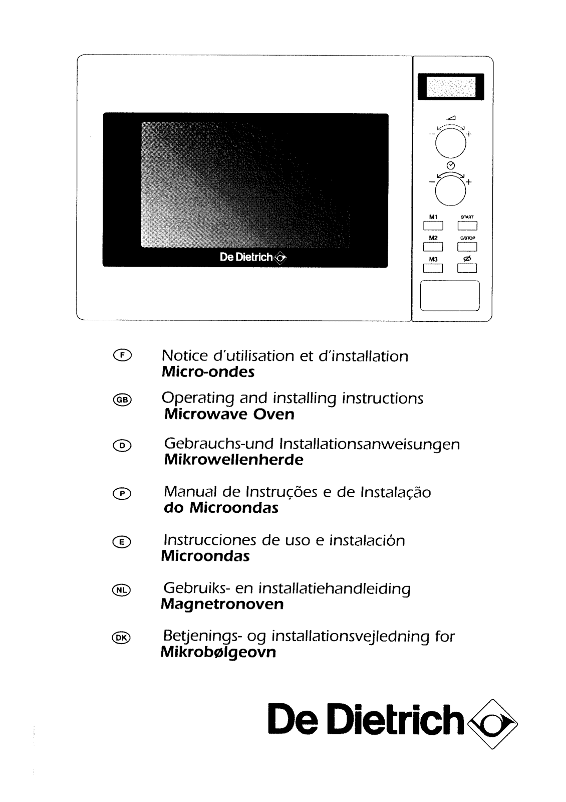 De dietrich DME310WE1, DME310BE1 User Manual