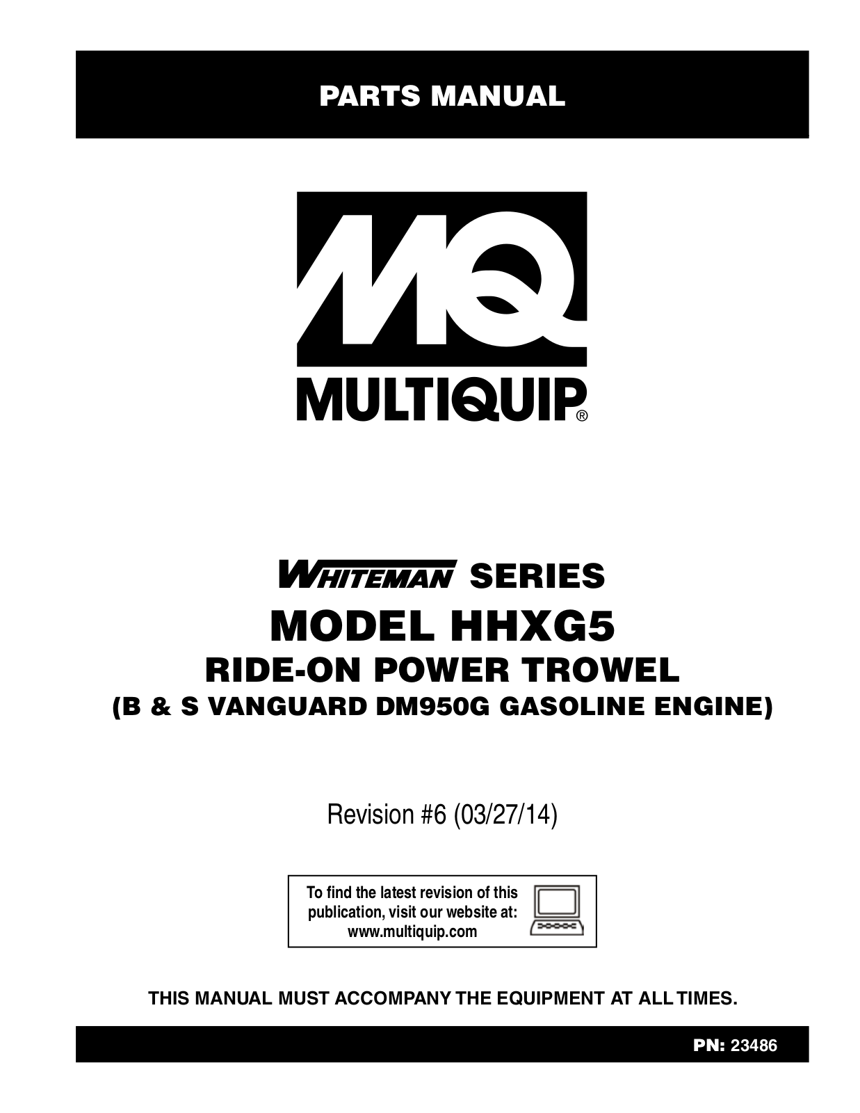 Multiquip HHXG5 User Manual 2