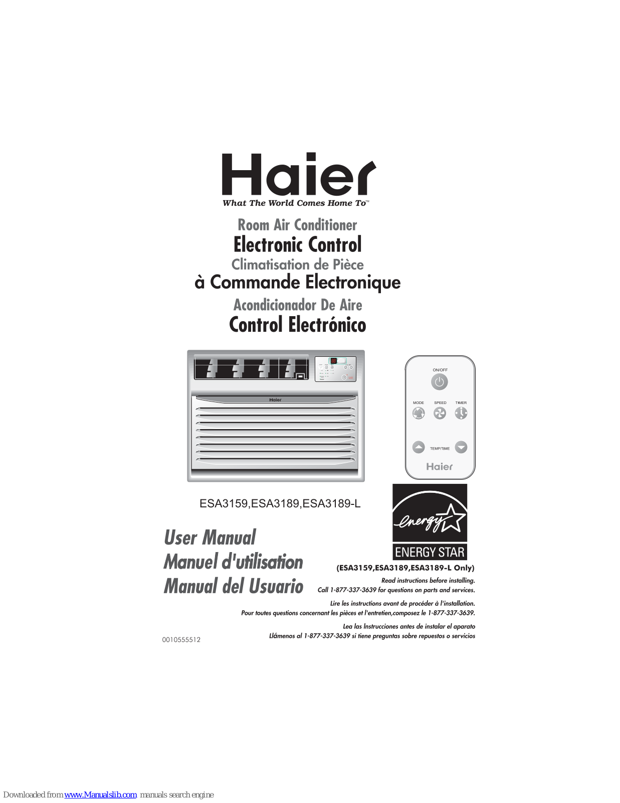 Haier ESA3159 - annexe 2, ESA3189, ESA3189-L User Manual