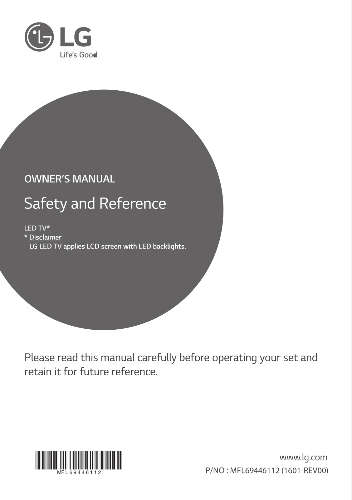 LG 32LH517A, 32LH562A Owner’s Manual