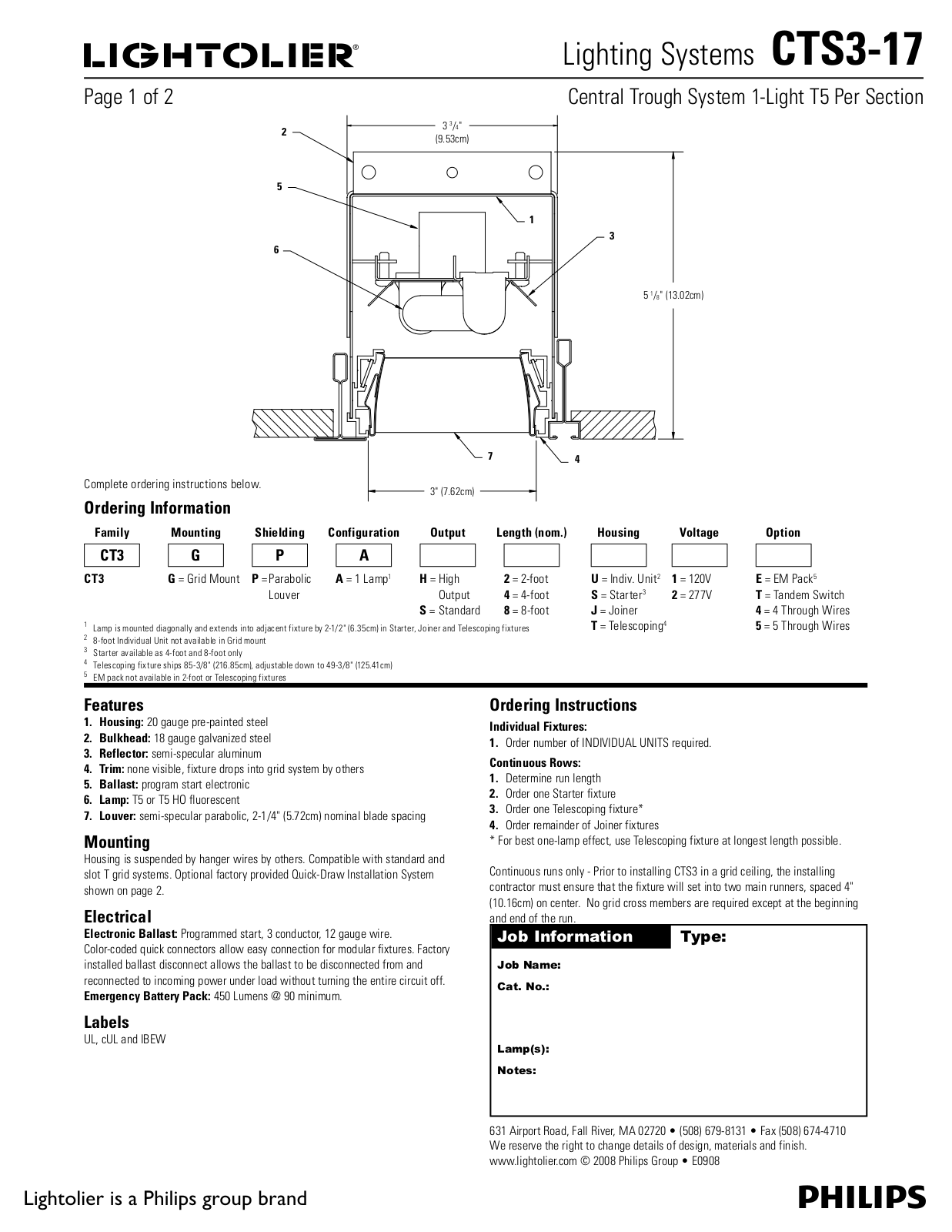 Lightolier CTS3-17 User Manual