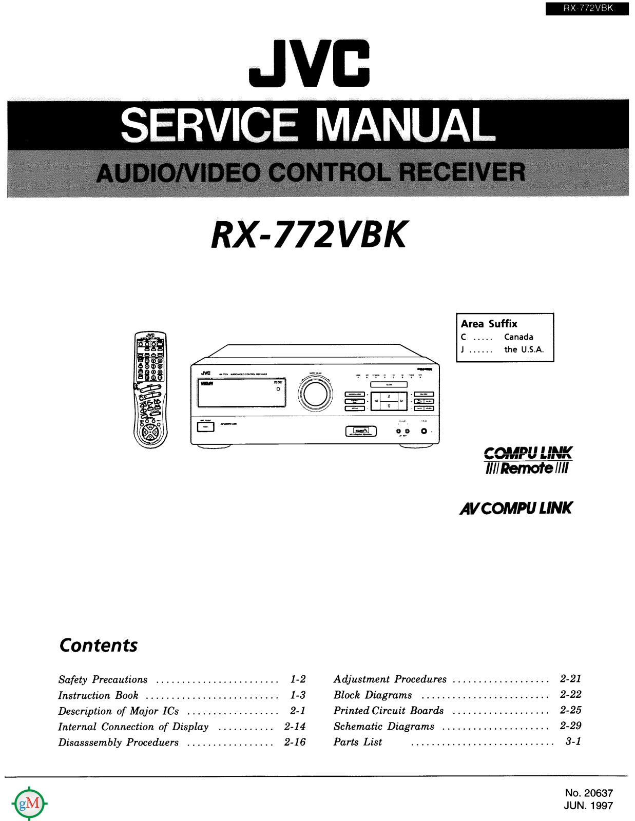 JVC RX-772-VBK Service manual