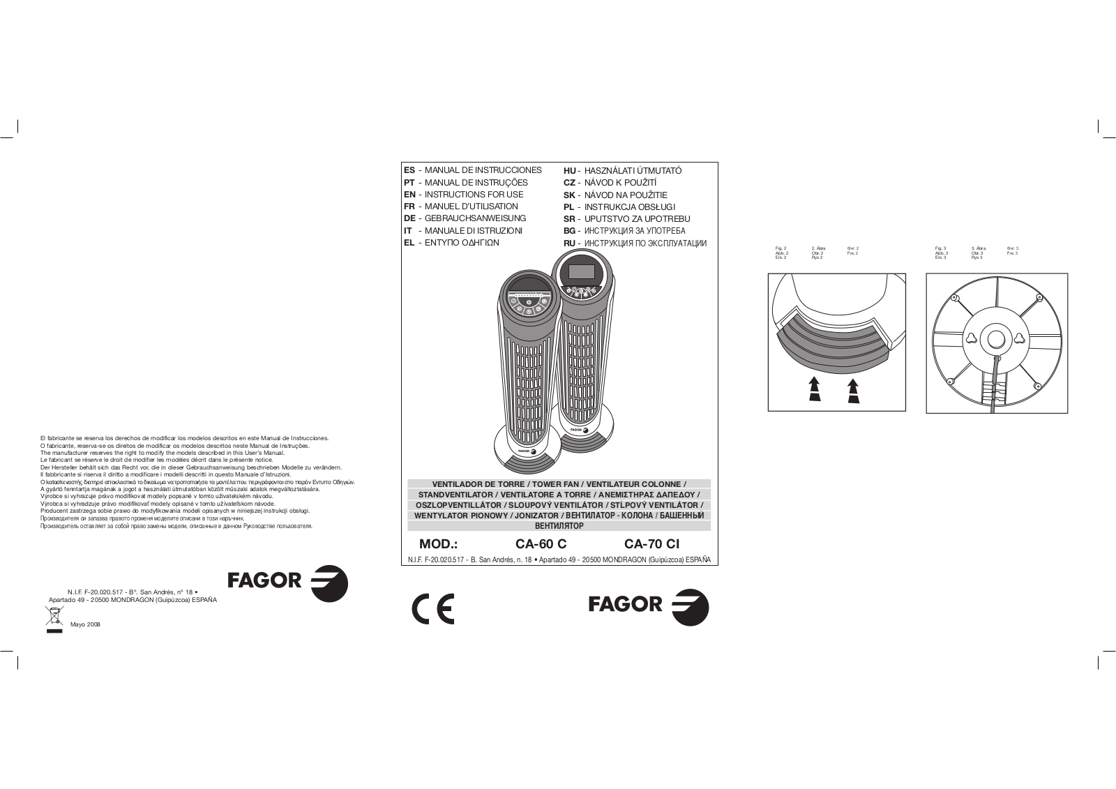 FAGOR CA-60C User Manual