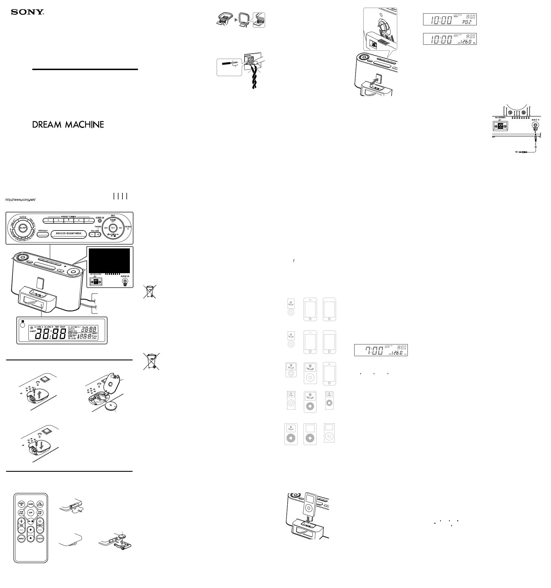 SONY ICF-C1IPMK2 User Manual