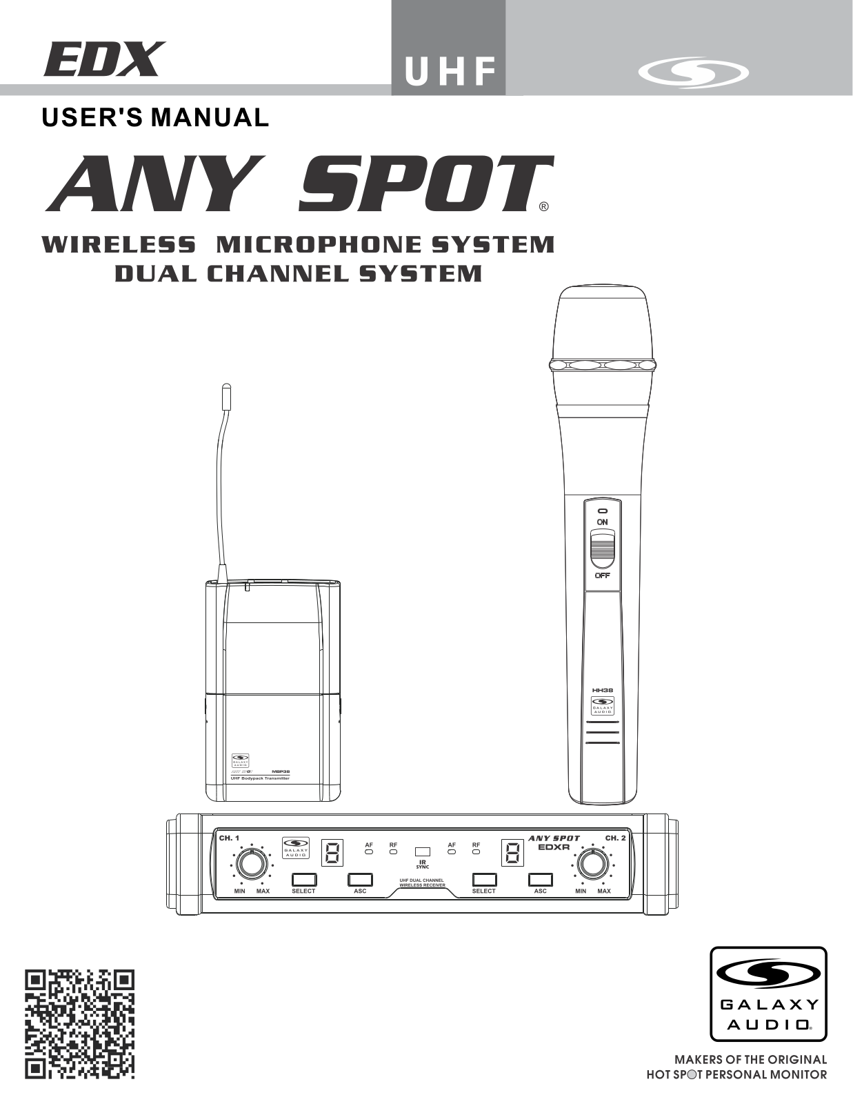 Galaxy Audio EDXR/38VV Users Manual