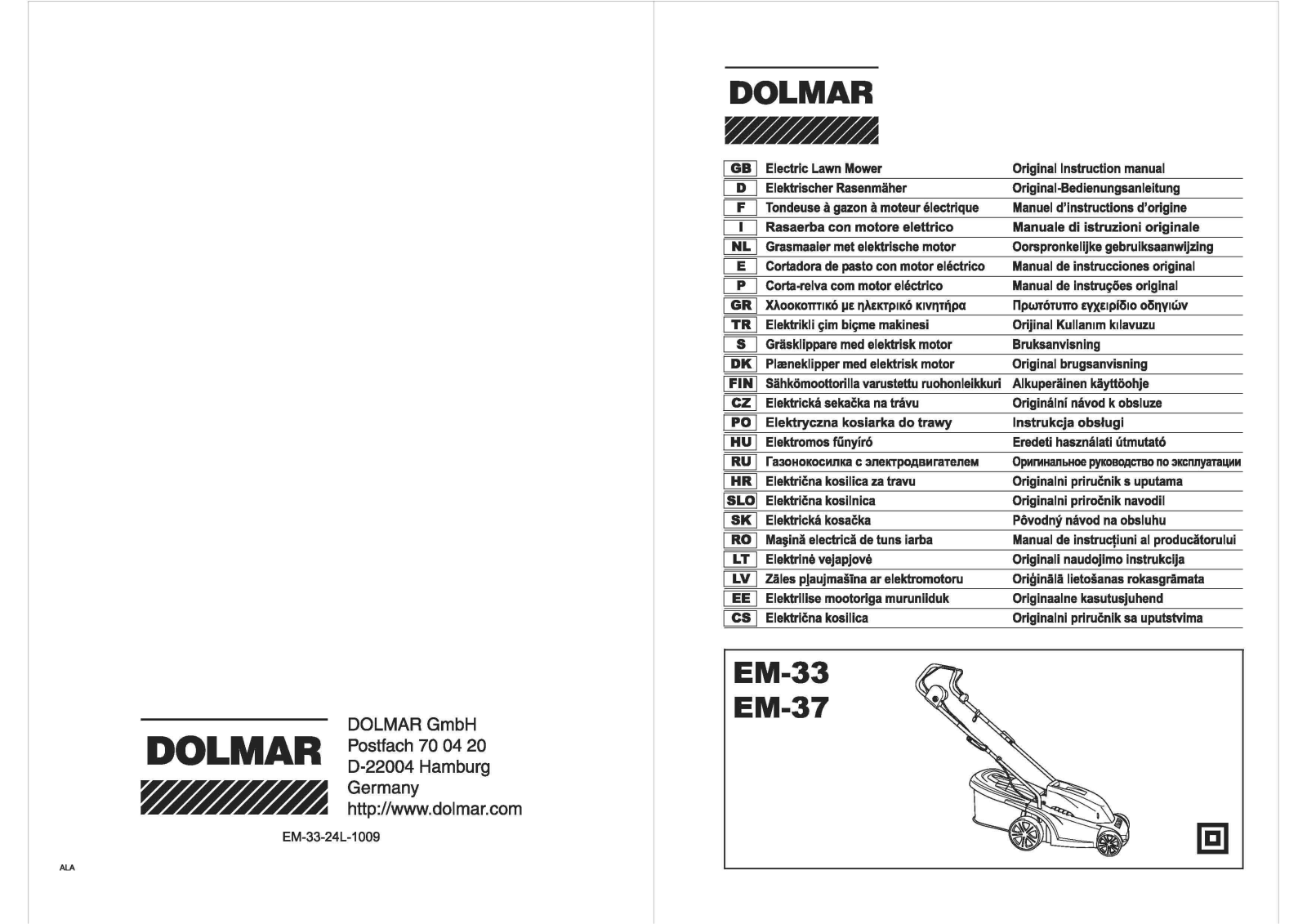 Dolmar EM-37 User Manual