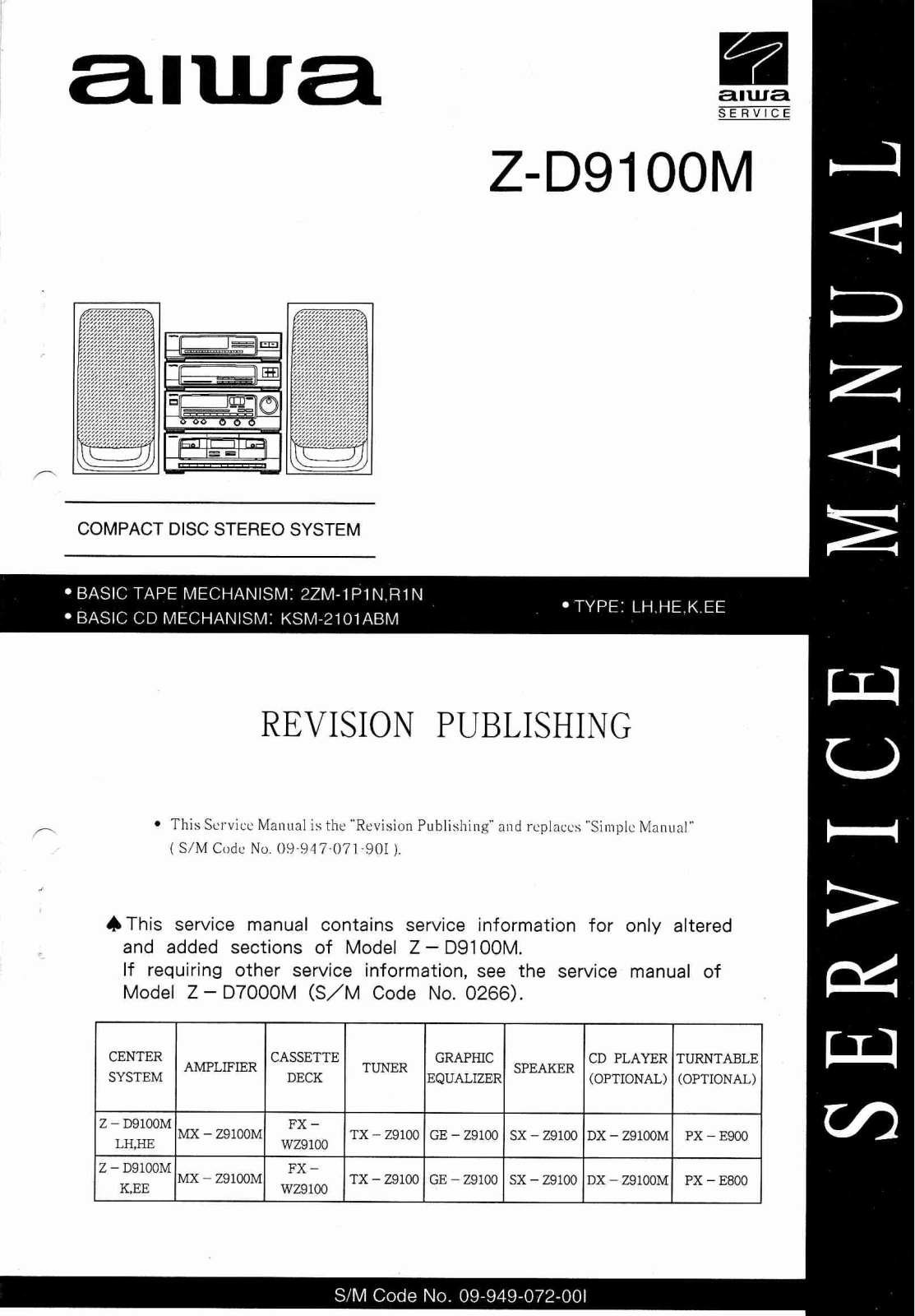 Aiwa CX ZD9100M Service Manual