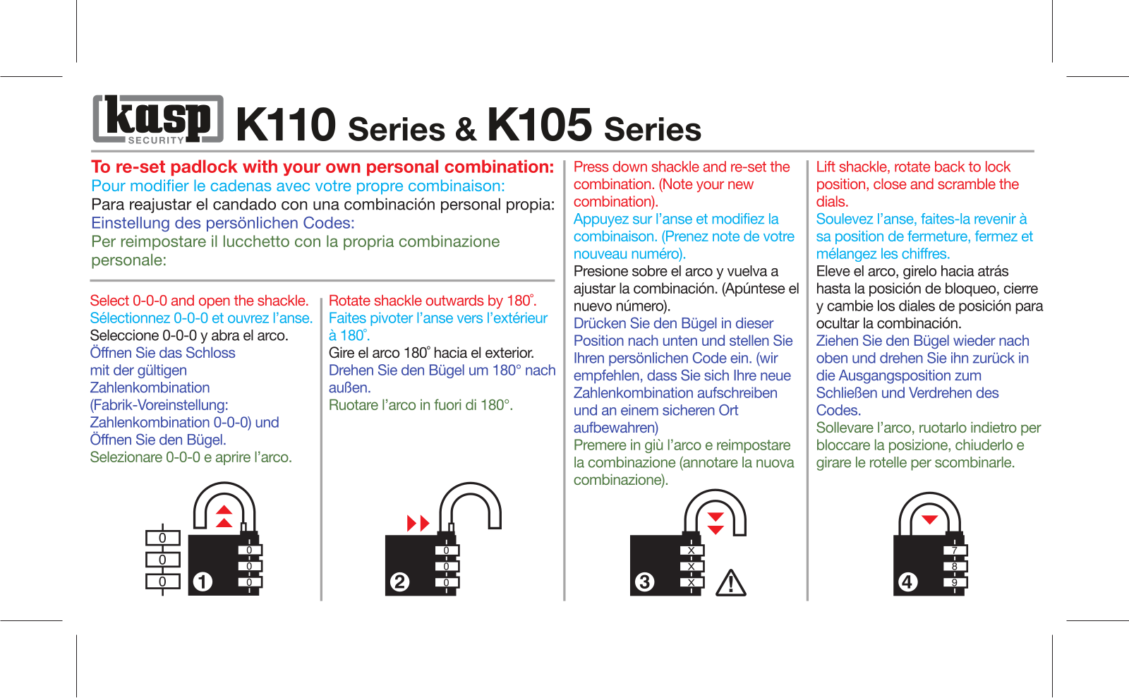 Kasp K11020D, K11020D2, K11030D, K11040 User guide