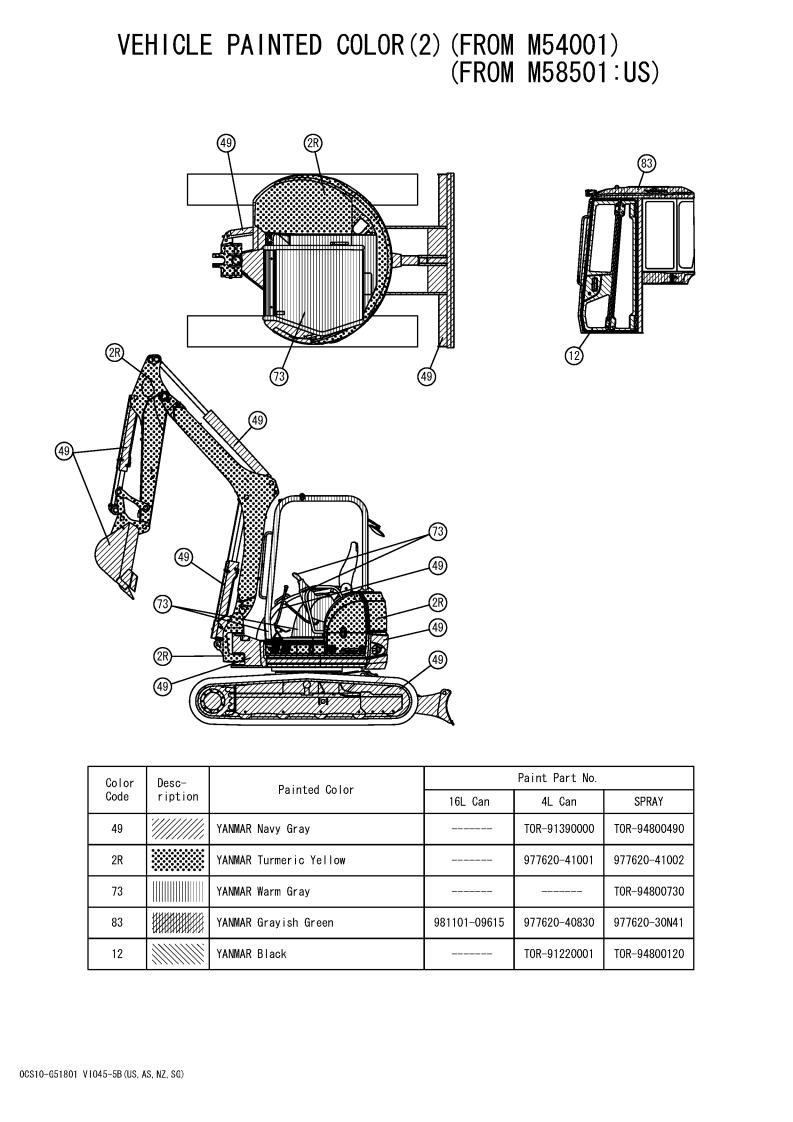 YANMAR VIO45-5B Parts Manual