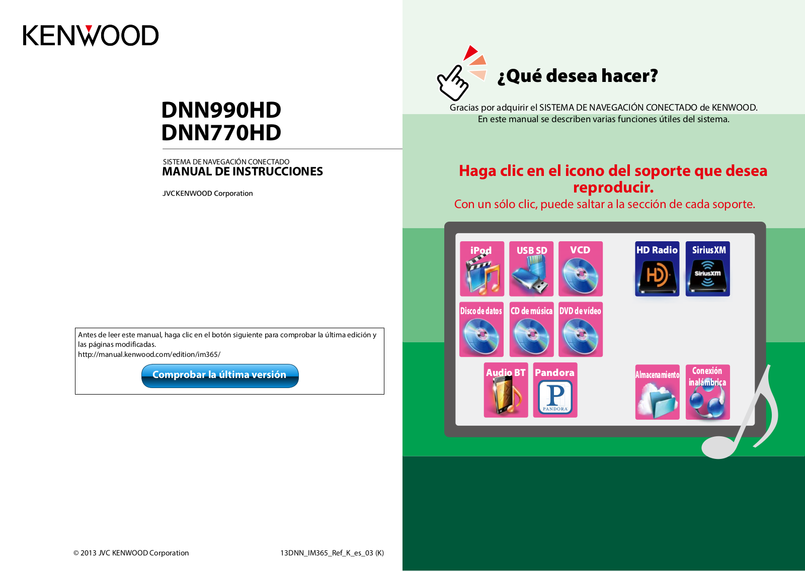 Kenwood DNN 770 HD Instruction Manual