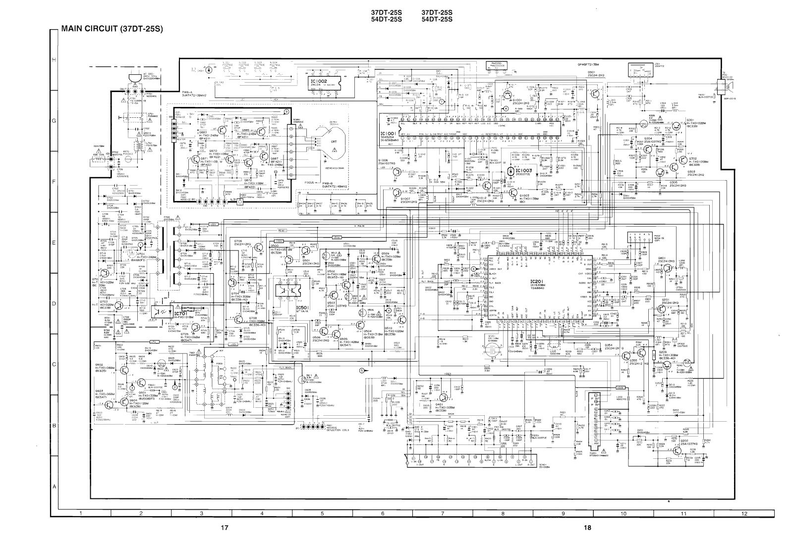 Sharp 37DT-25S, 54DT-25S Schematic