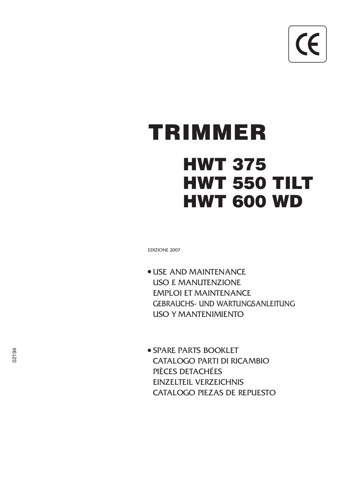Grillo HWT 600 WD User Manual