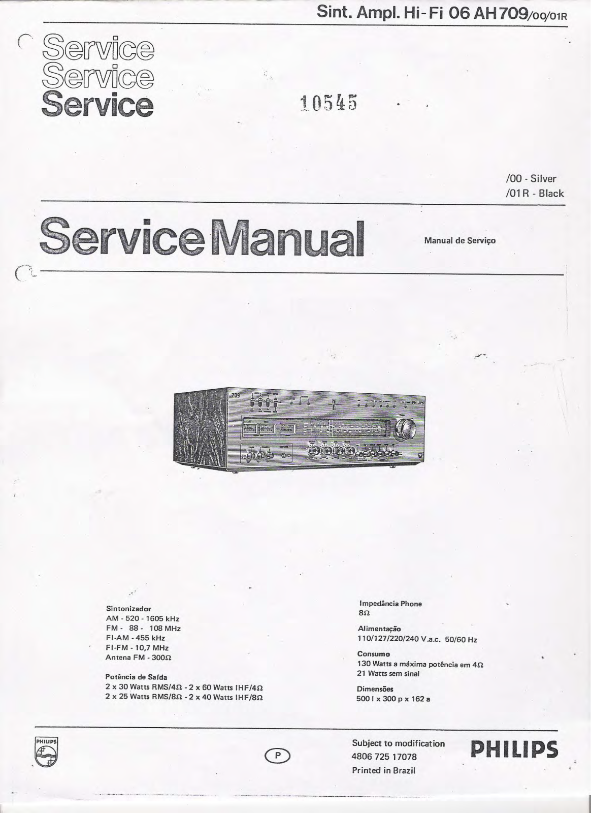 Philips AH709 Schematic