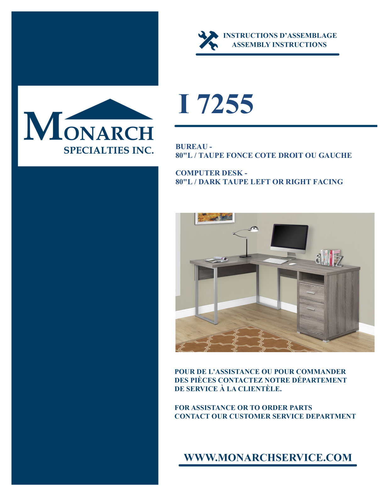 Monarch I7255 Assembly Guide