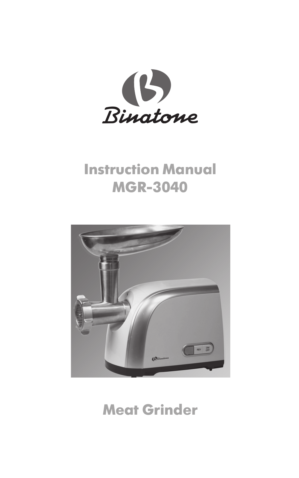 Binatone MGR-3040 User Manual