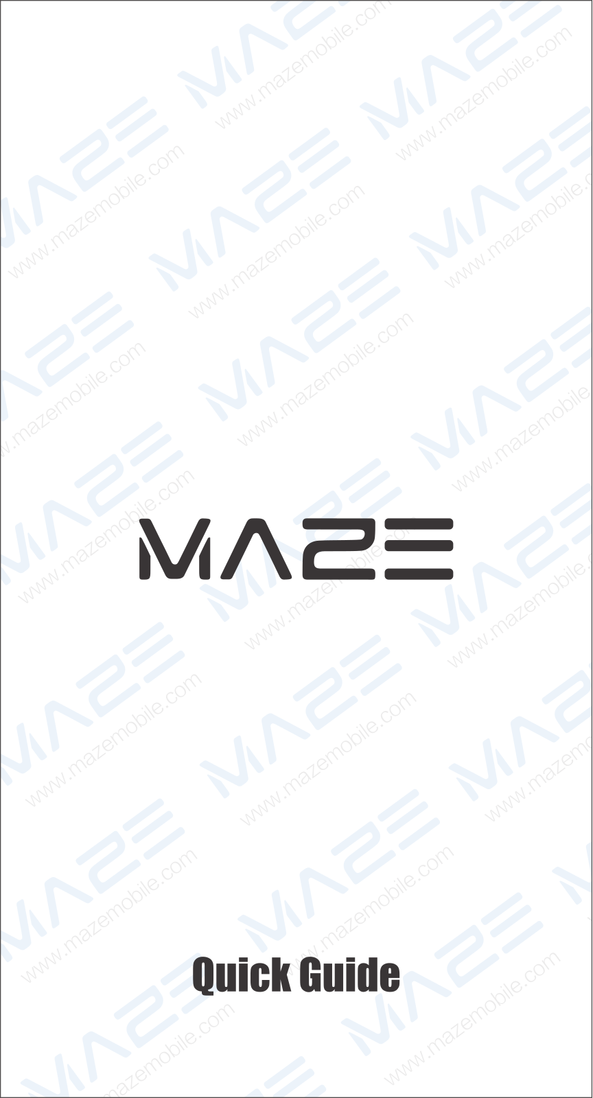 MAZE MOBILE Alpha X Guide rapide