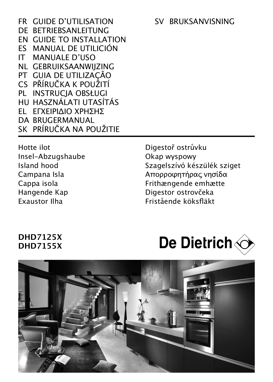 De dietrich DHD7125X, DHD7155X Installation Manual