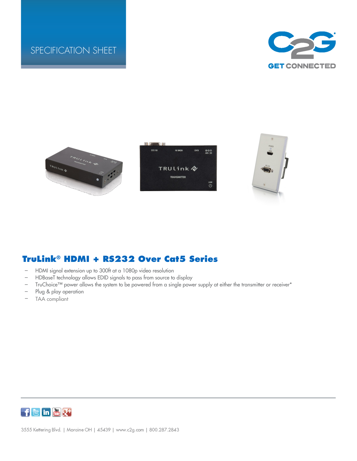 Cables To Go 29211 Specifications