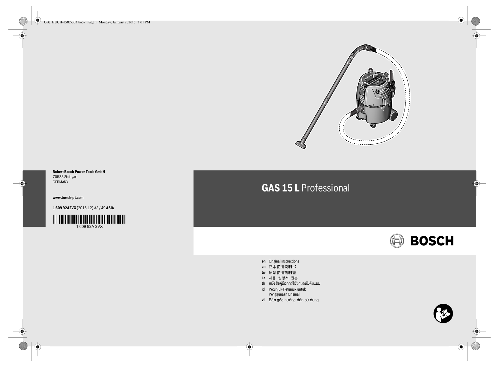 Bosch GAS 15 L User Manual