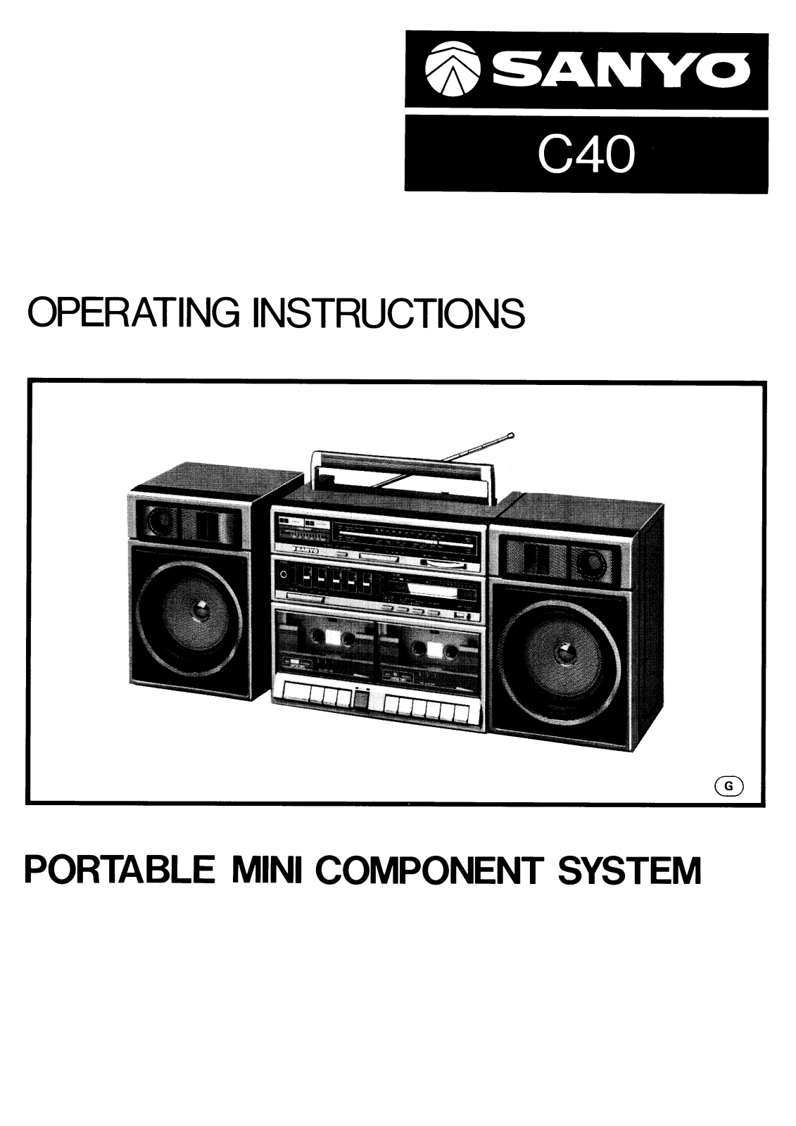 Sanyo C40 Instruction Manual