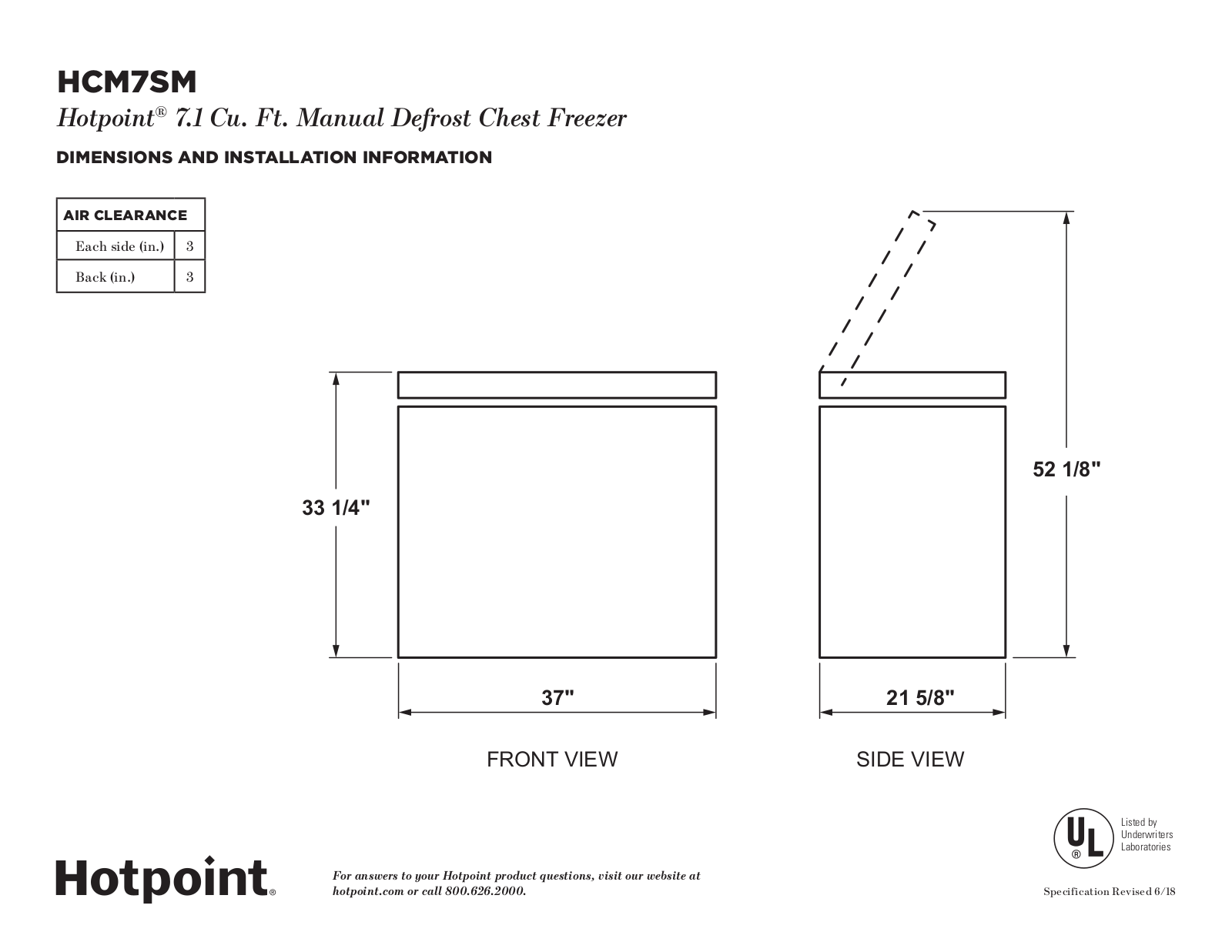 Hotpoint HCM7SMWW Specs