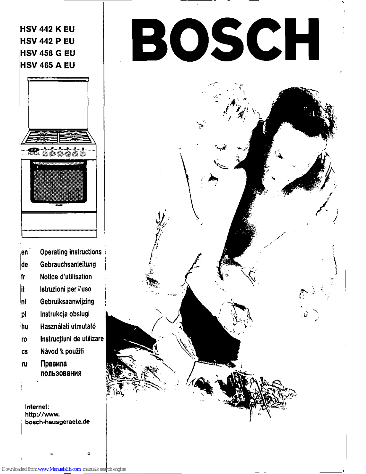 Bosch HSV465 A EU, HSV 442 K EU, HSV 448 G EU Operating Instructions Manual