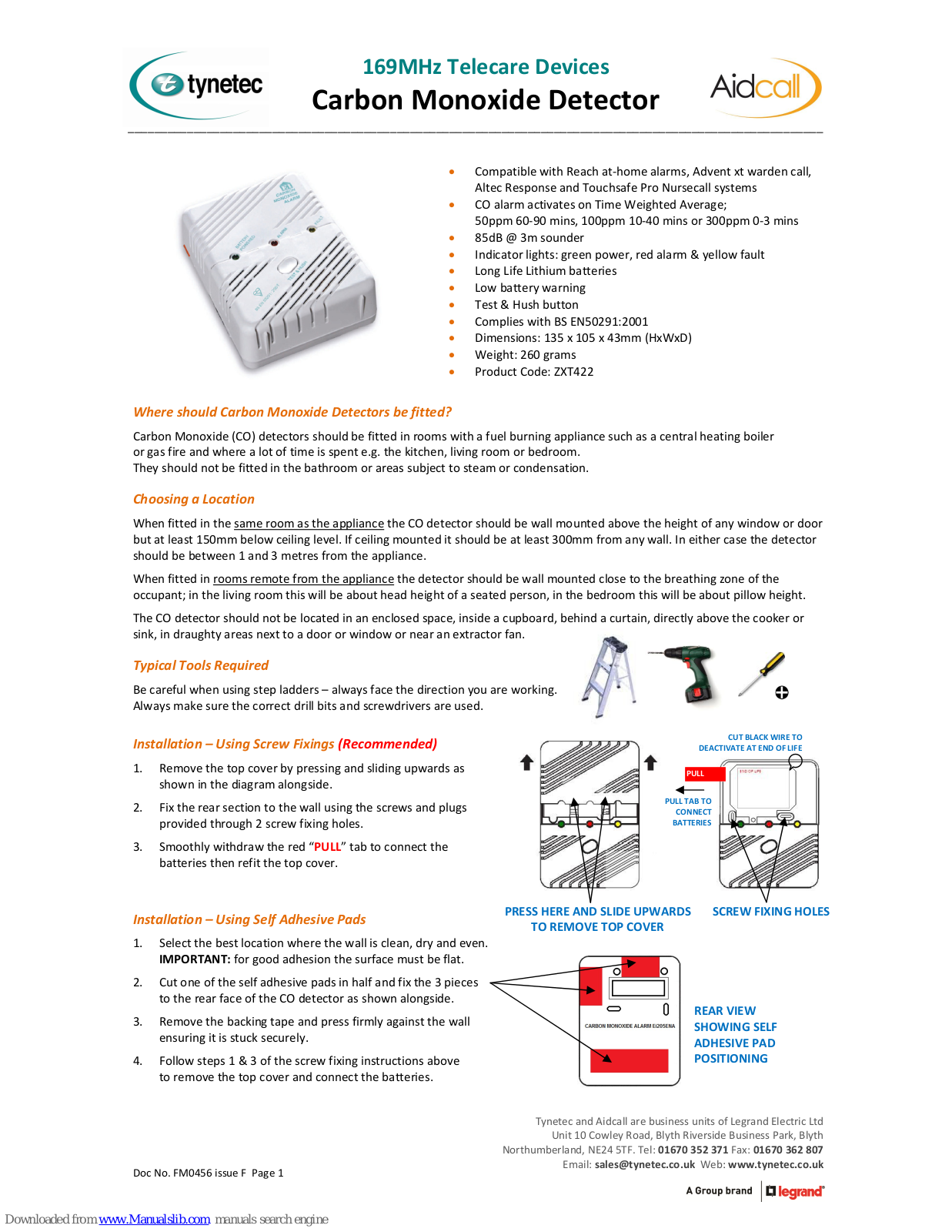 Tynetec ZXT422 User Manual