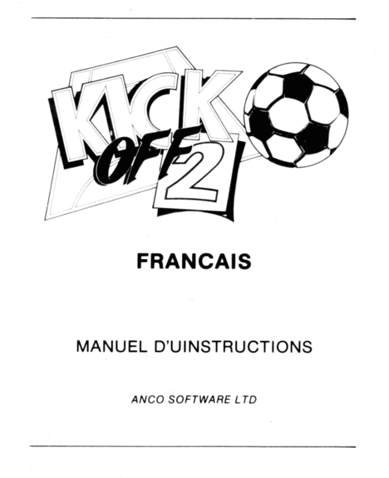 GAMES PC KICK OFF 2 User Manual