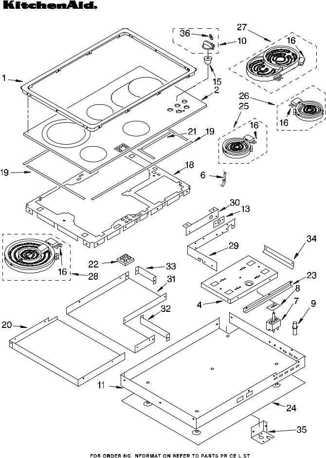 KitchenAid KECC560BWH0 Parts List