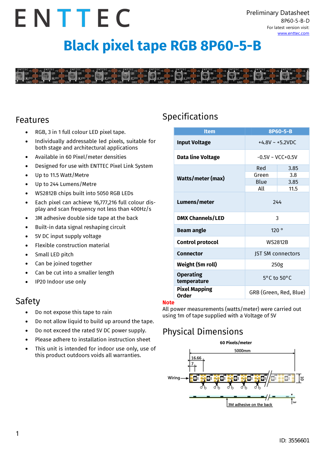 Enttec 8P60-5-B Datasheet