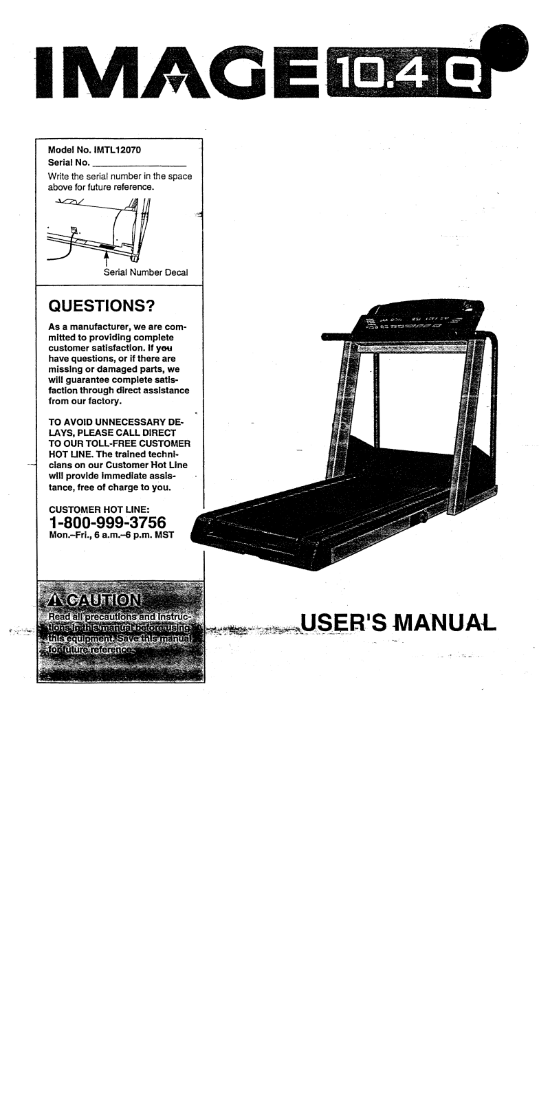 Image IMTL12070 Owner's Manual