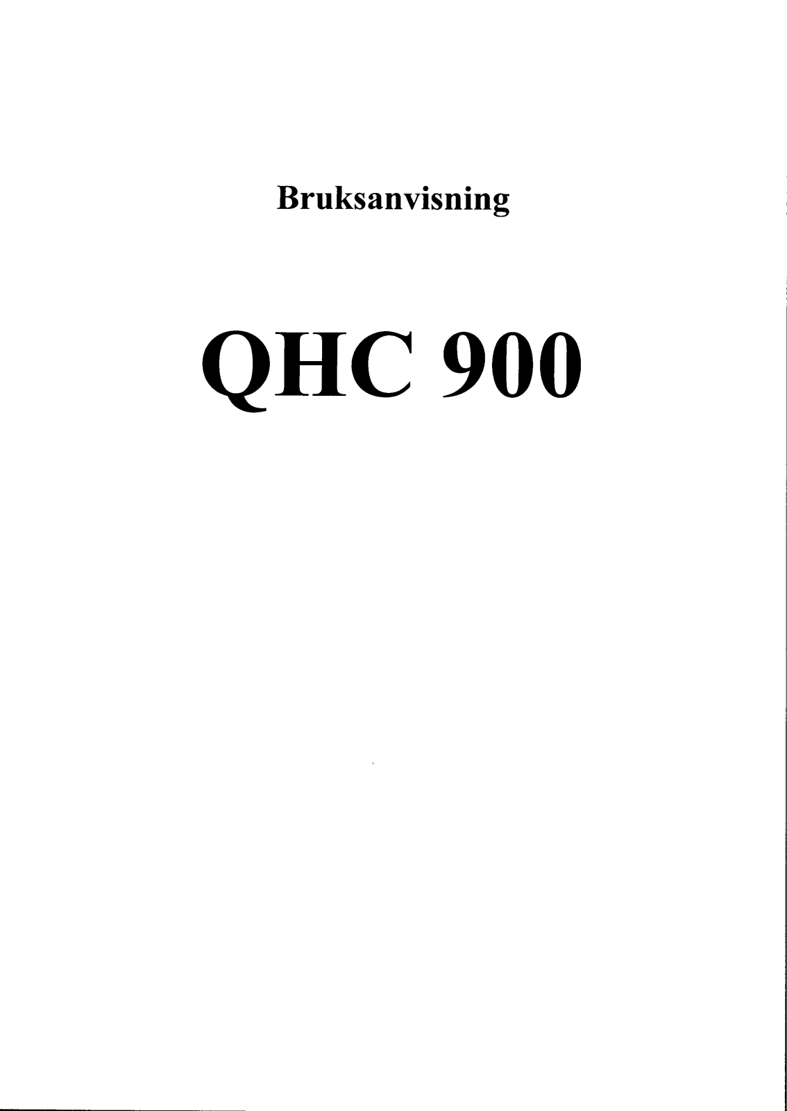 Husqvarna QHC900 User Manual