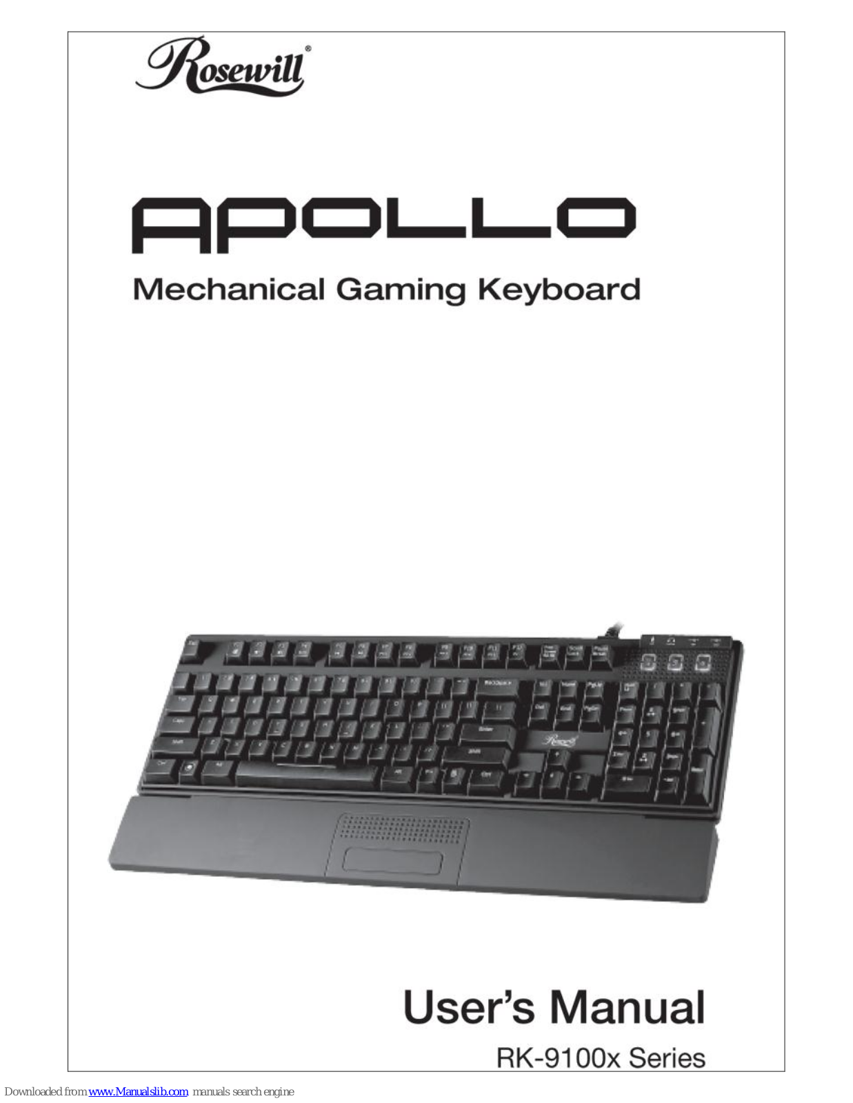 Rosewill APOLLO RK-9100X User Manual