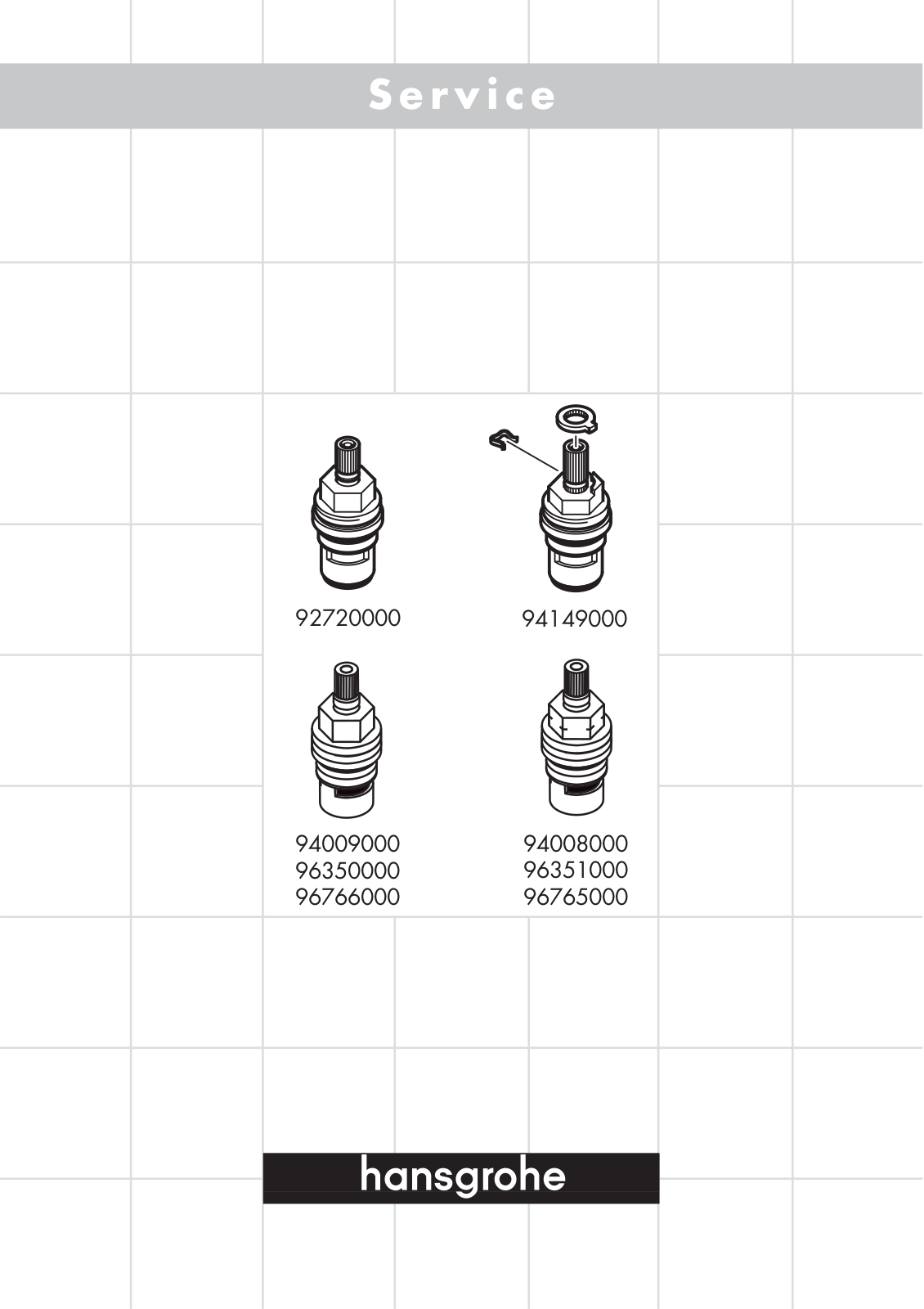 Axor 94149000, 94008000, 96765000, 94009000, 92720000 User Manual