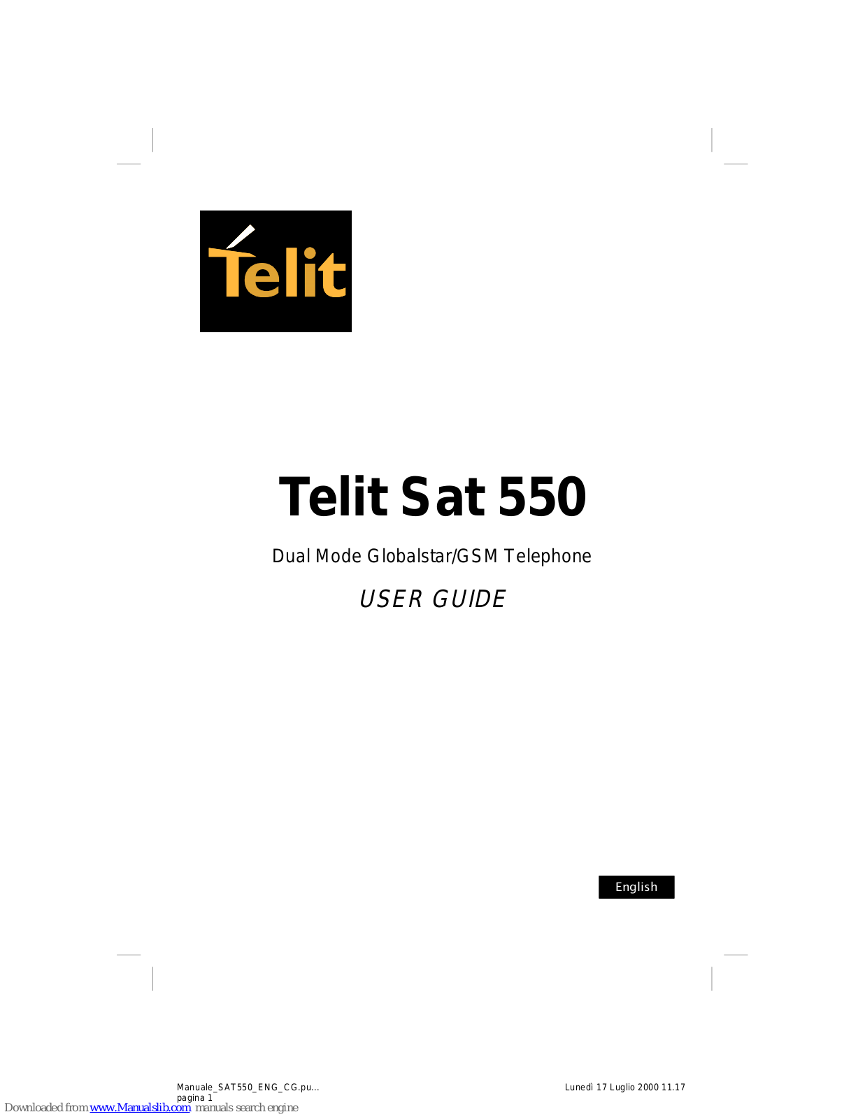 Telit Wireless Solutions Sat 550 User Manual