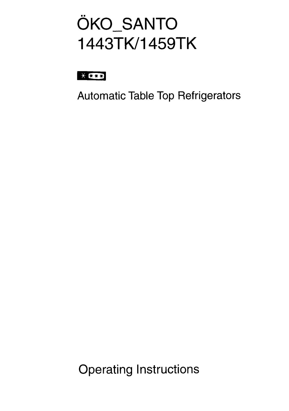 AEG-Electrolux SANTO 1443-1TK User Manual