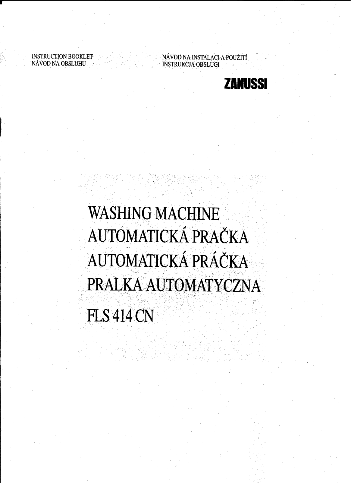 Zanussi FLS414CN User Manual