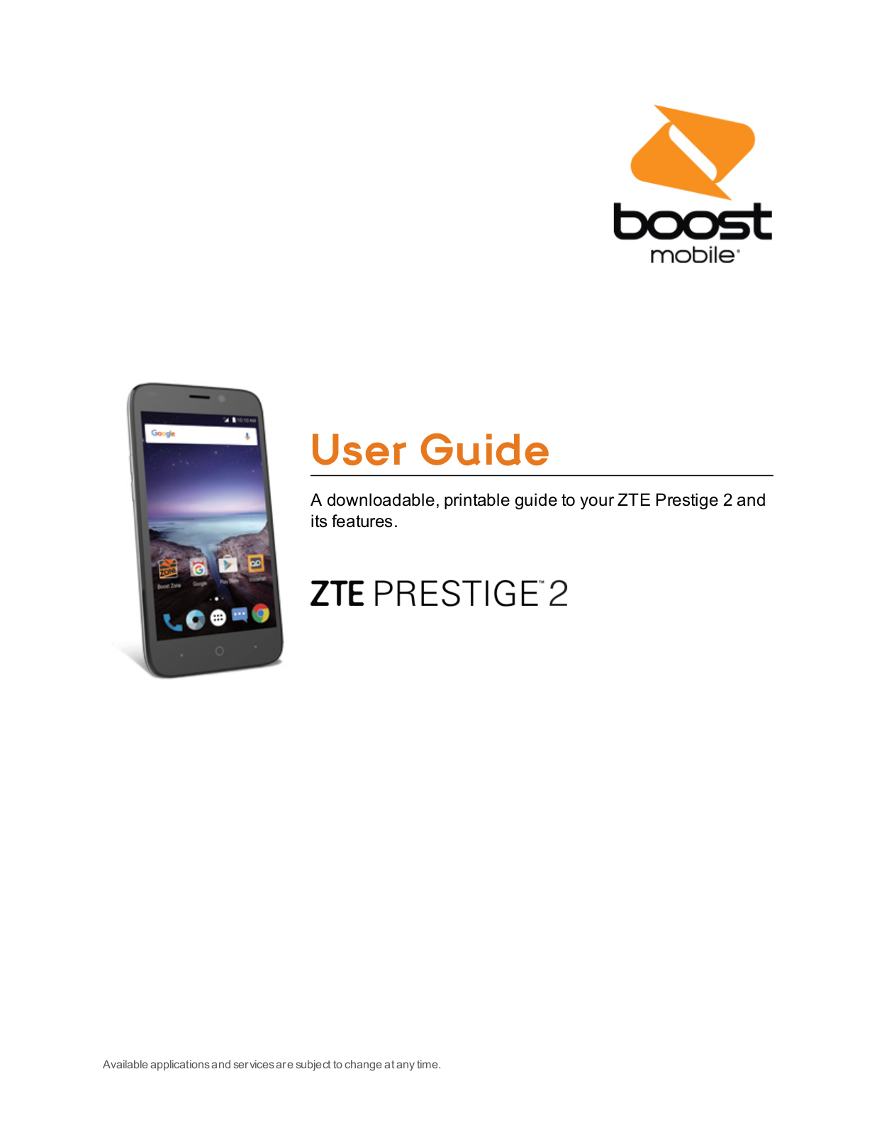 ZTE Prestige 2 User Guide