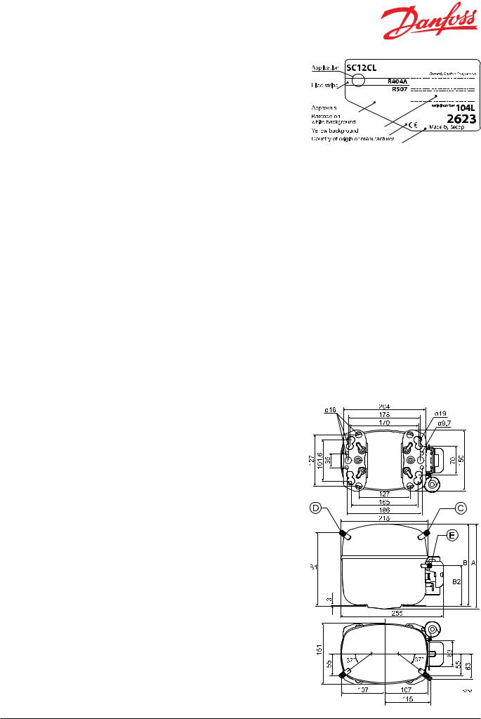 Danfoss SC12CL LBP, SC12CL MBP Data sheet