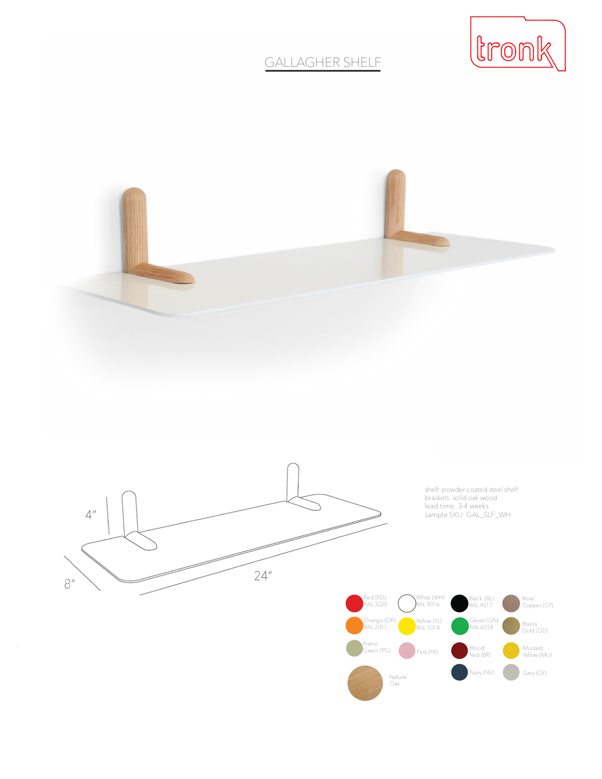 Tronk Design ARON1170 Specifications - ManualMachine.com