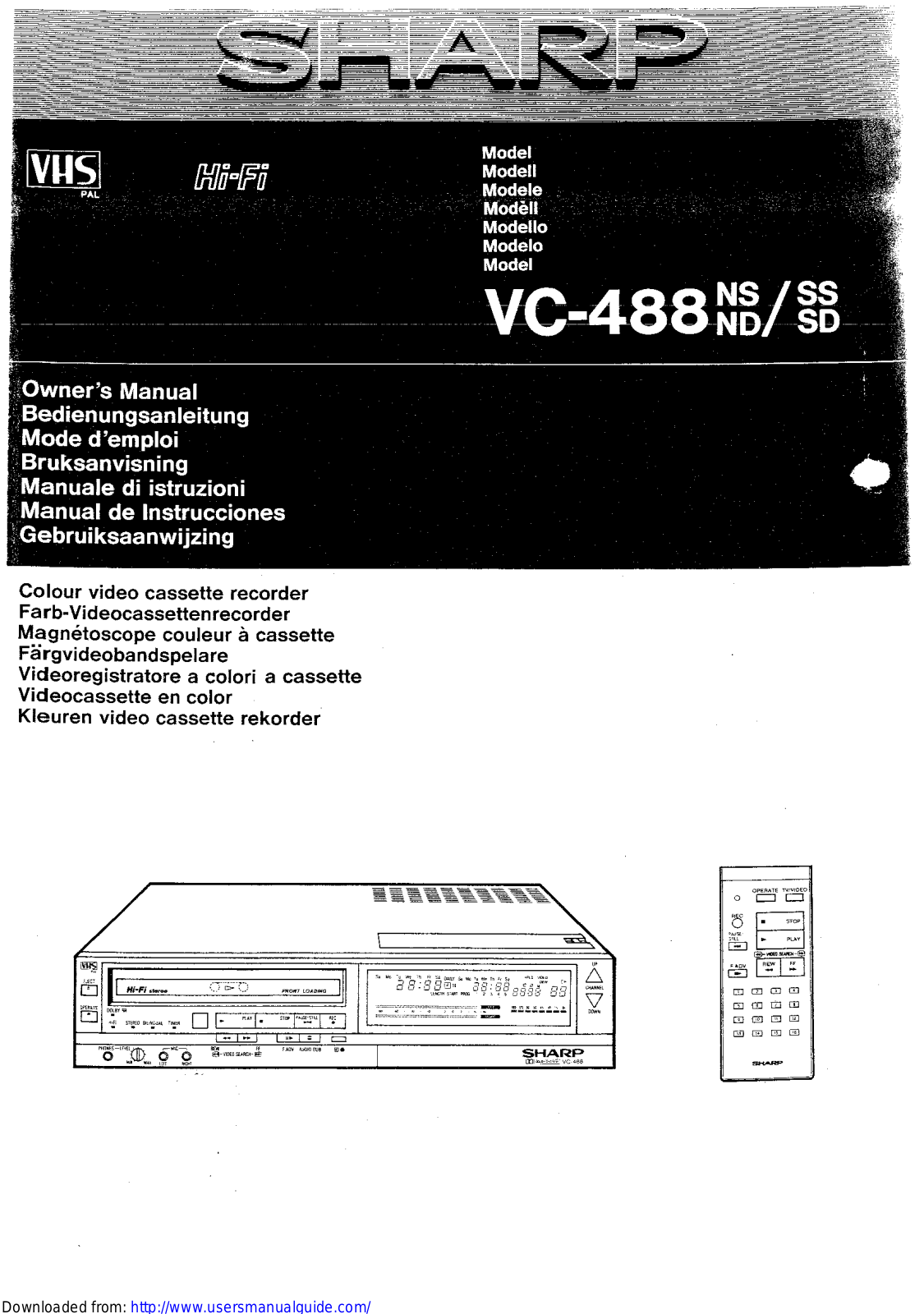 SHARP VC-488 User Manual